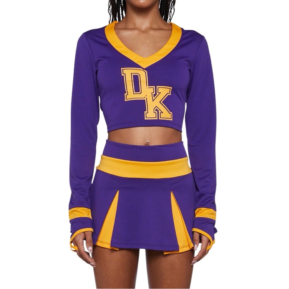 Jenniferโs body inspired cheerleader costume Trickz N Treatz XL